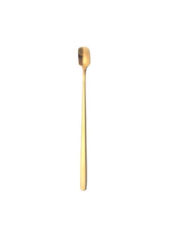 Buy 1-Piece Cute Long Handel Spoon Gold 17cm in UAE