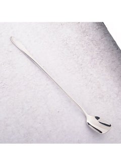 Buy 1-Piece Square Head Long Handel Spoon Silver 20cm in Saudi Arabia