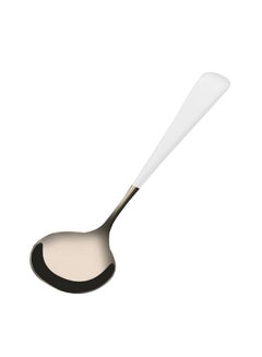 Buy 2-Piece Cute Long Handle Spoon Set White 16cm in Saudi Arabia