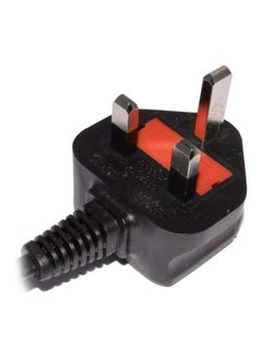 Buy UK Plug AC Figure 8 Power Cable With Fuse Black in UAE