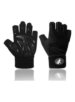 Buy Breathable Weightlifting Gym Workout Fitness Gloves Black S Size 25.00 x 4.00 x 16.00cm in UAE