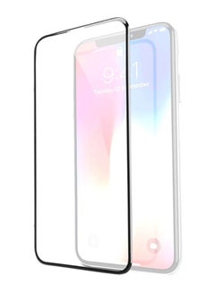 Buy HD Tempered Glass Screen Protector For Apple iPhone X Black/Clear in UAE