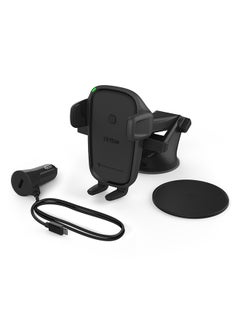 Buy Easy One Touch Wireless 2 Car Mount And Charger Black in UAE