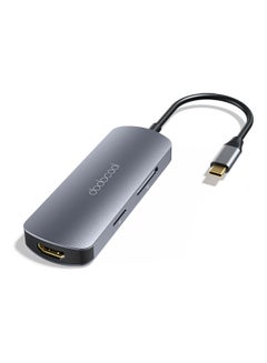 Buy 7 in 1 USB C Hub grey in Saudi Arabia
