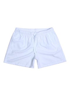 اشتري Summer Drawstring Beach Shorts أبيض في الامارات