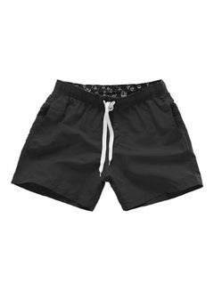 Buy Summer Drawstring Beach Shorts Black in Saudi Arabia