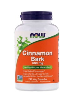 Buy Cinnamon Bark 600 mg Dietary Supplement - 240 Veg Capsules in UAE