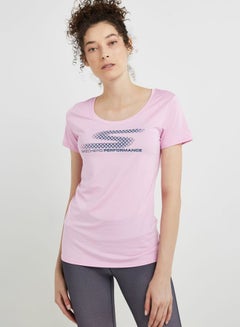 Buy S-Wave Graphic T-Shirt Light Pink/Blue in UAE