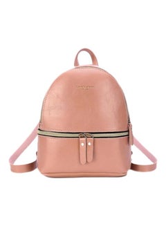 Buy Leather Mini Backpack Pink in Saudi Arabia
