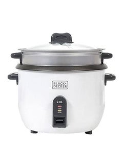 Buy Rice Cooker, 2-in-1 Non Stick With Steamer 2.8 L 1100.0 W RC2850-B5 White in Saudi Arabia