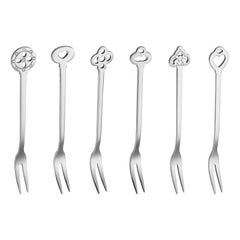 Buy 2 Sets Fruit Fork silver 12.5cm in UAE