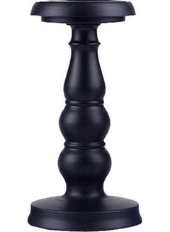 Buy Metal Candlestick Holder Black 21.00x11.00x11.00cm in UAE