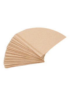 Buy 40-Piece V Shaped Coffee Dripper Cone Paper Filter Beige 18 x 3 x 15cm in Saudi Arabia