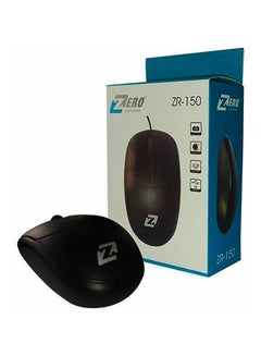 اشتري ماوس ضوئي USB سلكي طراز ZR-150 أسود في مصر