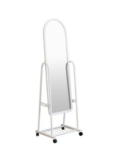 Buy Standing Mirror With Holder White 123*45*65cm in UAE