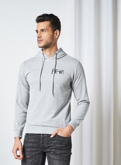 Buy Pew Pew Graphic Hoodie Grey in UAE