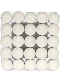 اشتري 100pcs Pierey tealights candle set white أبيض في السعودية