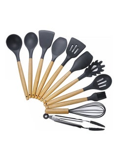 اشتري 11 in 1 Non-Stick Spatula Spoon Kitchen Tool Set متعدد الألوان 32 x 9 x 10سم في الامارات