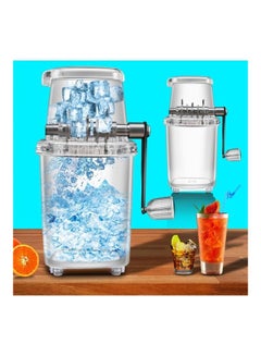 Buy Small Multifunctional DIY Hand-Cranked Ice Machine White 25 x 16 x 12cm in UAE