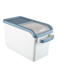 Buy Insect-Proof Rice Storage Box White/Blue in UAE