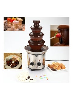 Buy 2 Pcs 4 Layers Electrical Fountain Chocolate Melt Fondue Waterfall Machine Multicolour 46 x 45 x 23cm in UAE