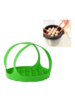 Buy 2 Pcs Silicone Steamer Egg Cooker Green 21 x 21 x 3cm in Saudi Arabia