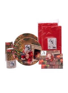 Buy Party Bundle Plates, Cups, Napkins, Table cloth Red in Egypt