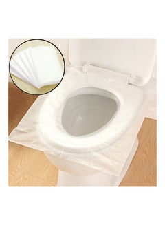 Buy 50 Pieces Travel Disposable Toilet Seat Cover Mat Toilet Paper Pad Multicolour 16x7x11cm in Saudi Arabia