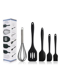 Buy 5 In 1 Pot Spatula Silicone Baking Tool Set Black 29x7x7cm in Saudi Arabia