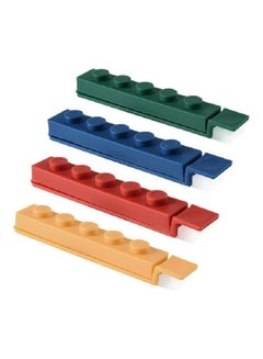 Buy 4-Piece Block Food Seal Clip Set Multicolour 13 x 5cm in Egypt