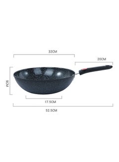 Buy Non Stick Wok Pan Black 32cm in Saudi Arabia