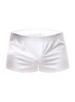 Buy Solid Swimming Shorts White in Saudi Arabia