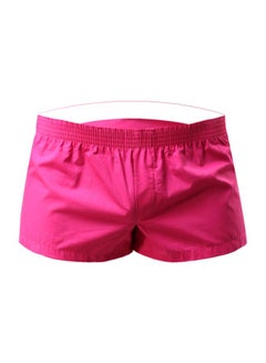 Buy Solid Swimming Shorts Rose Red in Saudi Arabia