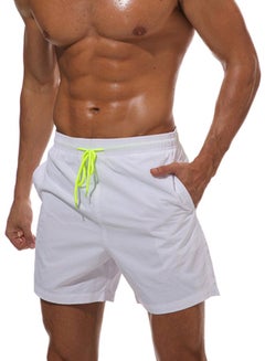 Buy Solid Beach Shorts White in UAE