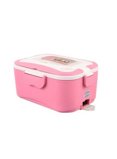 Buy Electric Food Heating Lunch Box Pink/White 25 x 20cm in UAE
