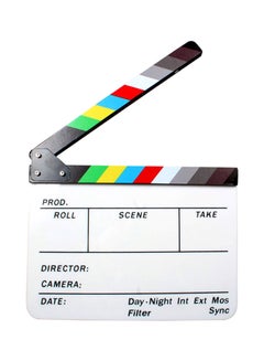 Buy Clapboard Dry Erase Director Film Movie Clapper Board Slate Multicolour in UAE