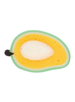 Buy Stylish Bath Sponge Yellow/White/Green 10cm in Saudi Arabia