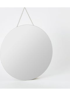 Buy Jules Wall Mirror With Chain Hanger White 40cm in Saudi Arabia