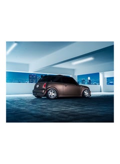 Buy Mini Cooper Printed Self Adhesive Wall Sticker Multicolour 140x105cm in Egypt