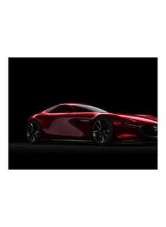 Buy Mazda Printed Self-Adhesive Wall Sticker Black/Red 140x105cm in Egypt