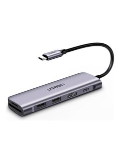 Buy 6-In-1 USB-C To 2 Ports USB 3.0-A Hub Space Grey in Egypt