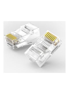 اشتري مقبس قياسي RJ45 كات 6 غير مغلف - 10 قطع شفاف في الامارات