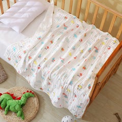 Buy 6-Layer Breathable High Quality Baby's Blanket Cotton White One Size in UAE