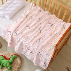 Buy 6-Layer Breathable High Quality Baby's Blanket Cotton Pink One Size in Saudi Arabia