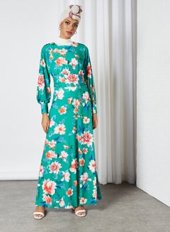 Buy Floral Maxi Dress Green in Egypt