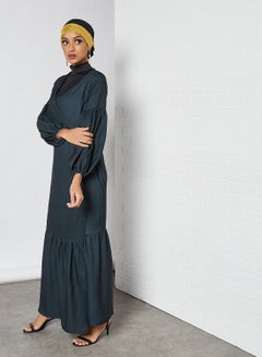 اشتري فستان بنمط عباية بتصميم ملفوف من الأمام أسود في مصر