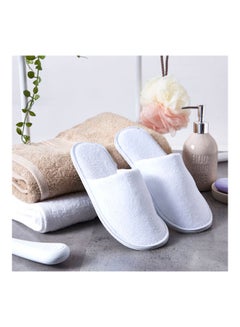 Buy Austin Bathroom Slippers White 11 x 28cm in UAE