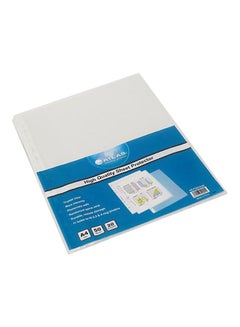 Buy 20-Piece A4 Pocket Sheet Protector Set White in UAE