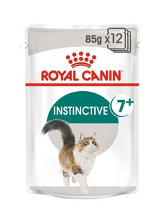 اشتري 12-Piece Feline Health Nutrition Instinctive +7 Gravy Wet Food Pouches 85grams في السعودية