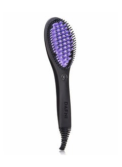 Buy Electric Hair Straightening Brush Black/Purple in UAE